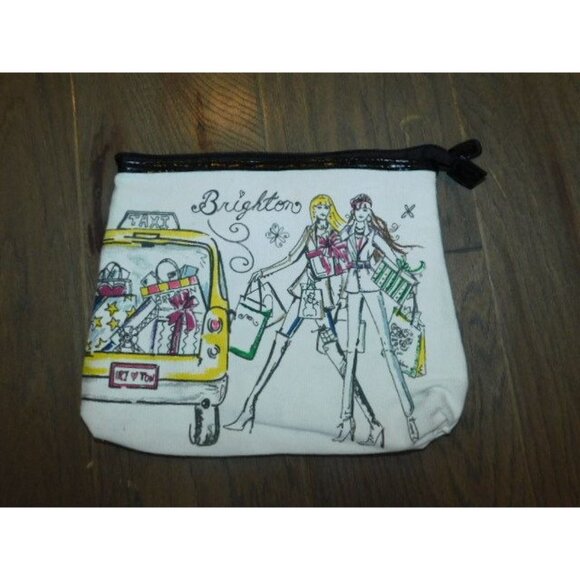 Brighton Lined Larger Zipper top Cosmetics Makeup Bag - Picture 2 of 2